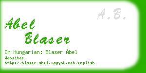 abel blaser business card